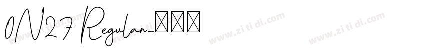 0N27 Regular字体转换